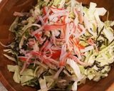 キャベツとカニカマの塩昆布サラダ☆作り方3写真