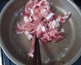 お弁当に簡単一品！豚こまのわさび醤油作り方1写真