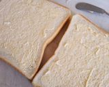 お皿でチーズハムのホットサンド作り方1写真