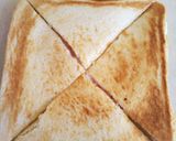 お皿でチーズハムのホットサンド作り方7写真