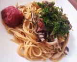 10分未満で出来る♡梅きのこの和風パスタ作り方6写真