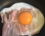 ハムエッグ丼作り方2写真