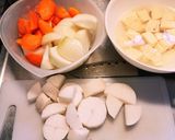 出汁の旨み！根菜たっぷり和風カレー♩♬作り方1写真