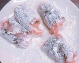 鶏ささみの海苔しそ梅ロールフライ作り方3写真