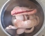 秋鮭の白子鍋作り方2写真