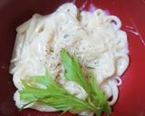 豆乳の残りの鍋でカルボナーラ作り方2写真