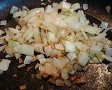 挽き肉と彩り野菜のデミ炒めがけライス作り方2写真