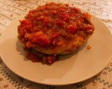 余り物で！鶏胸肉のチーズトマトハンバーグ作り方6写真