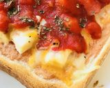 クリーム&とろけるチーズのトマトトースト作り方4写真