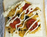 おかか昆布入りスクランブルeggトースト作り方3写真