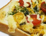 おかか昆布入りスクランブルeggトースト作り方4写真