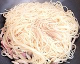 しめじとベーコンのにんにく醤油パスタ作り方4写真