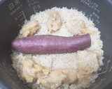 炊飯器で簡単！唐揚＆さつまいもごはん作り方5写真