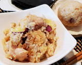 炊飯器で簡単！唐揚＆さつまいもごはん作り方7写真