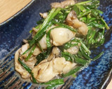 ぷりっと牡蠣とニラの味噌バター炒め♡作り方3写真