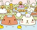 カピバラ温泉♪『カピバラさん』弁当♡冬弁作り方1写真