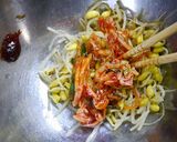 レンジで簡単副菜！もやしのキムチ和え作り方2写真