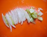 簡単！カブの葉と舞茸のゴマ風味味噌汁作り方3写真