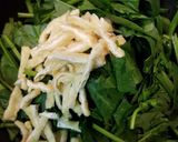 簡単副菜♪ほうれん草・油揚げ炒めナムル作り方2写真