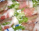 梅干しと水菜のしゃぶしゃぶ巻き作り方6写真