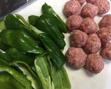 挽肉とピーマンの煮物作り方1写真