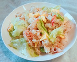 簡単！カニカマとシャキシャキレタスの炒飯作り方7写真