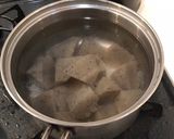 親芋とコンニャクの柚子味噌田楽小松菜添え作り方5写真