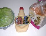 さんま蒲焼缶とレタスのなつかしサンド作り方1写真