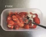 いちごのフローズンヨーグルト。作り方1写真