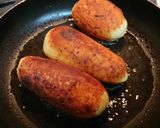 チーズな豚肩ロースの茄子挟み揚げパン作り方5写真