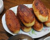 チーズな豚肩ロースの茄子挟み揚げパン作り方8写真