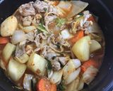 豚キムチ煮込みのたっぷりチーズがけ作り方4写真
