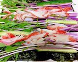 紫水菜カニカマ海苔巻きサラダ作り方2写真
