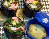 紫水菜カニカマ海苔巻きサラダ作り方5写真