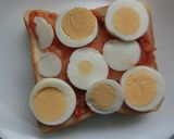 茹で卵×キムチのカレーチーズトースト作り方3写真
