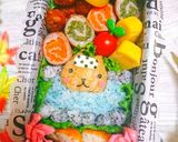 カピバラ温泉♪『カピバラさん』弁当♡冬弁作り方8写真