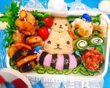 カピバラ温泉♪『カピバラさん』弁当♡冬弁作り方9写真