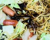 ウスター＆トンカツソースの焼きそば作り方4写真
