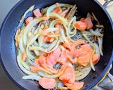 スモークサーモンのチーズクリームパスタ作り方5写真