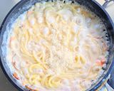 スモークサーモンのチーズクリームパスタ作り方9写真