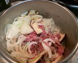 安い肉がワンランクアップ、簡単洋風牛丼作り方3写真