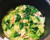 坦々風☆チンゲン菜の豆乳スープ作り方5写真