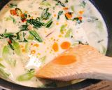 坦々風☆チンゲン菜の豆乳スープ作り方6写真