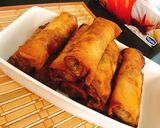 絶品★ケールきのこベーコンひき肉春巻き作り方9写真