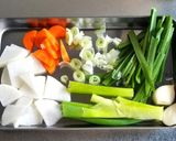 電子レンジで✿韓国風【肉汁】スープ&シメ作り方1写真