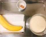 一人暮らしのシナモンバナナ豆乳作り方1写真