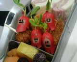 簡単キャラ弁 サンドイッチ バージョン作り方3写真