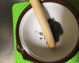 わさび菜の葉の黒ごま和え♪作り方1写真
