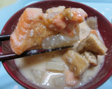 焼き鮭のハラミと具だくさん酒粕汁作り方27写真