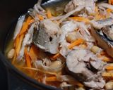STAUBで旨み凝縮❁さば缶炊き込みご飯作り方3写真
